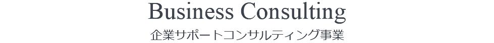 Business Consulting 企業サポートコンサルティング事業